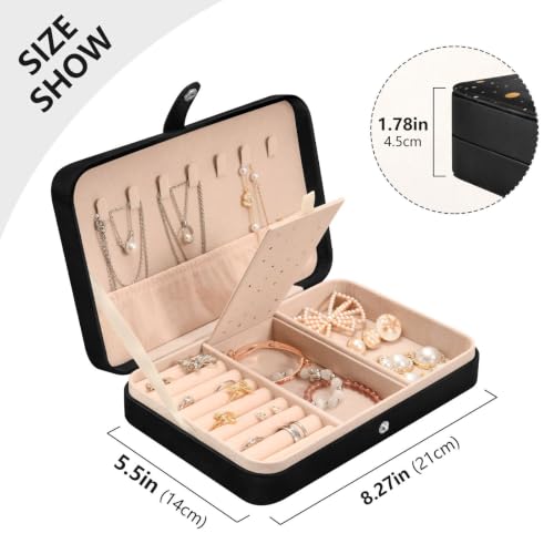senya Leather Jewelry Box Starry Black Cat Ring Storage - color: Cat 2