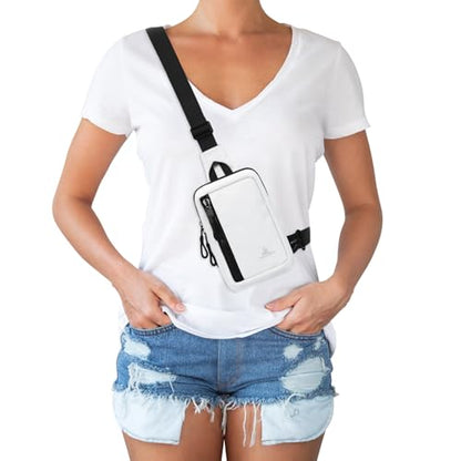 Peicees Mini Sling Bag for Men Small Crossbody Shoulder Bag, Small White - color: White, size: Small