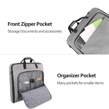 MATEIN Carry On Garment Bags for Travel, Water Resistant Hanging Suit Bag - color: Grey