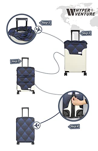 HYPER VENTURE Travel Luggage Cover Suitcase Protector Fits 23-26 Inch, M - color: Blue Cube, size: M
