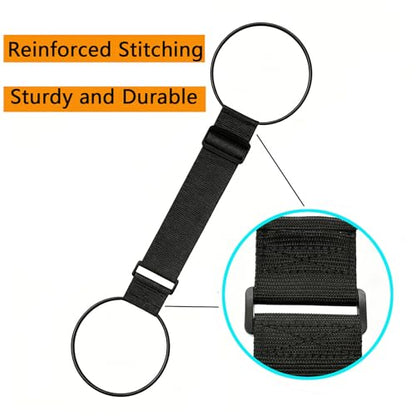 Luggage Straps for Suitcases, Luggage Connector Belt Strap Blue | Adjustable Luggage Attachment Strap, Elastic Loop, Handbag Backpack Fixing Belt for Suitcase Handle (2 BLUE) - color: 2 Blue