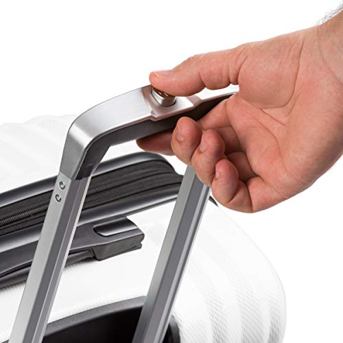 SwissGear 7272 Energie Expandable Hardside Luggage with Spinner Wheels and TSA Lock, White, Checked-Large 27-Inch - color: White, size: Checked-Large 27-Inch