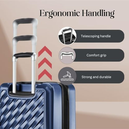 Ricardo Beverly Hills Melrose Hardside Expandable Luggage with Lightweight Construction for Smooth Traveling, Stylish, Durable, and Spacious, Men and Women, Prussian Blue, Check-In Large 29-Inch - color: Prussian Blue, size: Check-In 29-Inch