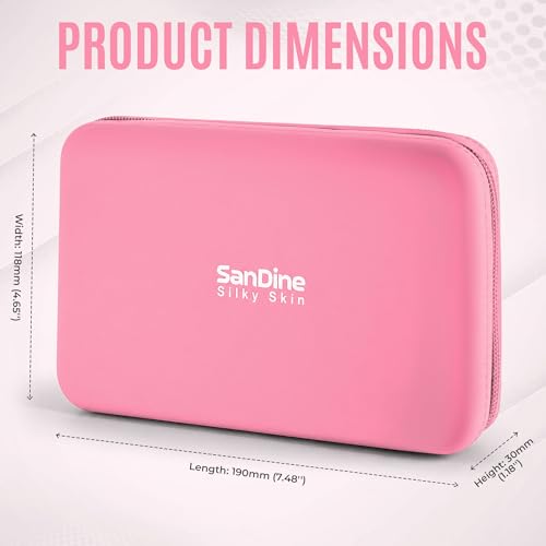 Silicone Makeup Bag – Makeup Brush Holder – Waterproof Cosmetic Pouch for Women – Soft Silicone Travel Toiletry Organizer – Compact Makeup Bag Case by Sandine (Pink) - color: Pink