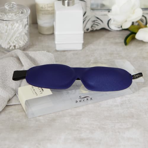 Bucky 40 Blinks No Pressure Eye Mask for Travel & Sleep - color: Navy
