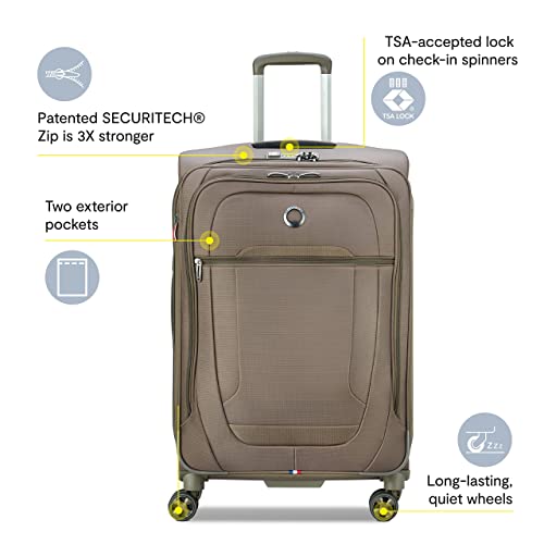 DELSEY PARIS Helium DLX, 25 Inch Checked-Medium Softside Luggage, Navy Blue - color: Navy Blue, size: Checked-Medium 25 Inch