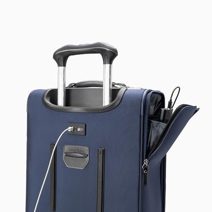 Travelpro Platinum Elite Softside Spinner Set, Dark Blue, 2-Piece (21/25) - color: Dark Blue, size: 2-Piece Set (21/25)