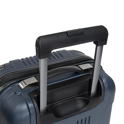 Kenneth Cole REACTION Out of Bounds Lightweight Hardshell 4-Wheel Spinner Luggage, Naval, 24-Inch Checked - color: Naval, size: 24-Inch Checked