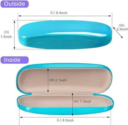 ZONLY Eyeglasses Case,(4 Piece) Unisex Hard Shell Eyeglasses Cases Protective Case For Glasse - color: Solid