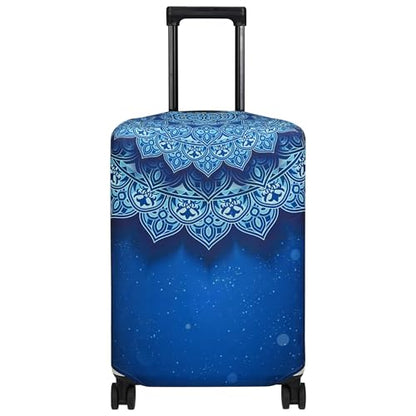 Explore Land Travel Luggage Cover Fits 18-22 inch Case (Blue Violets, S) - color: Blue Violets, size: S