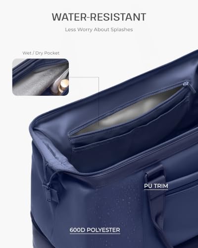 Coolife Luggage 3 Piece Set: Carry-On Suitcase, Duffel Bag, Toiletry Bag - color: Navy, size: 3-Piece Set (20''/Duffel/Toiletry Bag)