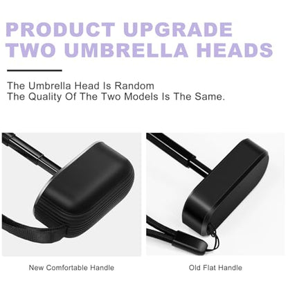 Mini Travel Umbrella Compact for Purse Lightweight Nano Waterproof for Rain - color: 0601.Light Purple