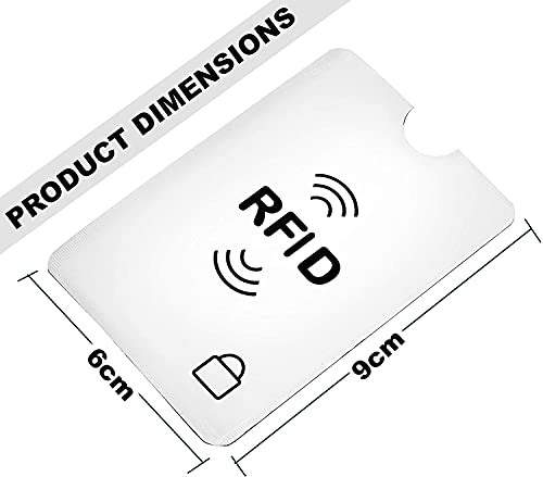 SaiTech IT 20 Pack RFID Blocking Sleeves for Debit and Credit Cards,Silver - size: RFID Card Sleeve 20 Pcs
