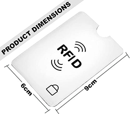 SaiTech IT 20 Pack RFID Blocking Sleeves for Debit and Credit Cards,Silver - size: RFID Card Sleeve 20 Pcs