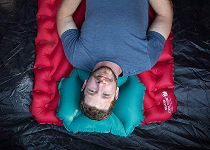 Klymit Pillow X Travel Pillow, Lightweight Inflatable Hybrid Airplane, Backpacking, Hammock, and Camping Pillow - color: Teal, style: Pillow