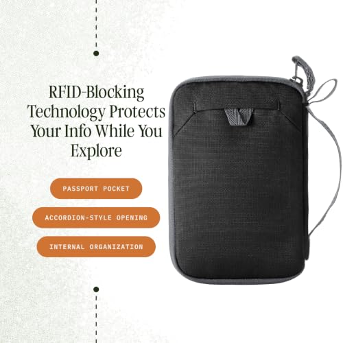 Eagle Creek Stash RFID Passport Wallet, Unisex, Black - color: Black