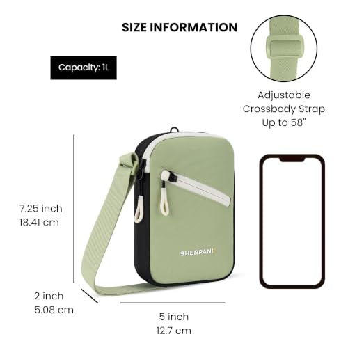 Sherpani Rogue, RFID Mini Crossbody Bag for Women - color: Palm