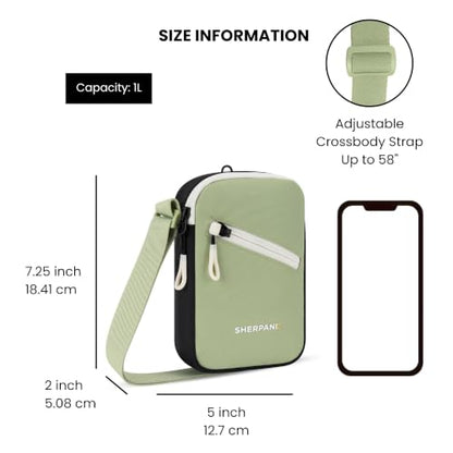 Sherpani Rogue, RFID Mini Crossbody Bag for Women - color: Palm