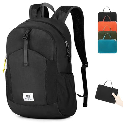 SKYSPER Small Packable Hiking Backpack 20L Anti-theift Travel Daypack - color: Black