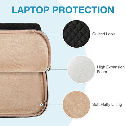 BAGSMART Laptop Sleeve Case with Handle Protective Water-Resistant - color: Coffee brown-Shoulder Strap, size: 15.6 Inch