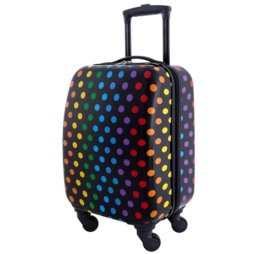 Travelers Club 5 Piece Kids' Luggage Set, Black Polkadot - color: Black Polkadot