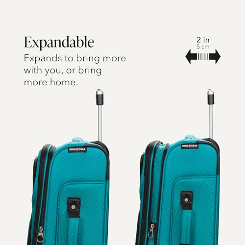 SwissGear Sion Softside 확장 가능, 청록색, 기내 수하물, Sion 기내용 스피너 - color: 청록색, size: 기내 수하물
