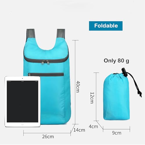 20L Hiking Daypack,Water Resistant Lightweight Packable Small Backpack for Travel Camping Outdoor,Royal Blue - color: Royal Blue