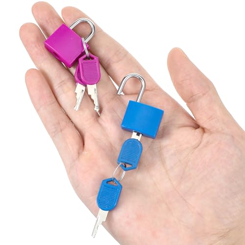 30PCS Luggage Locks with Keys Locker Lock Small Suitcase Lock Metal Padlock for Travel Backpack Box Gym Locker (10 Colors)