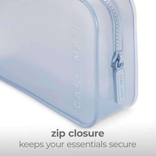 Case-Mate Jelly Makeup Bag - Waterproof Zipper Pouch - Carolina Blue - color: Carolina Blue
