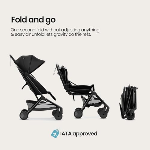 Mompush Velo Lightweight Travel Stroller Travel Bag Included - color: Charcoal Black, size: Stroller+Travel Bag