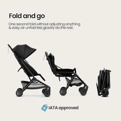 Mompush Velo Lightweight Travel Stroller Travel Bag Included - color: Charcoal Black, size: Stroller+Travel Bag