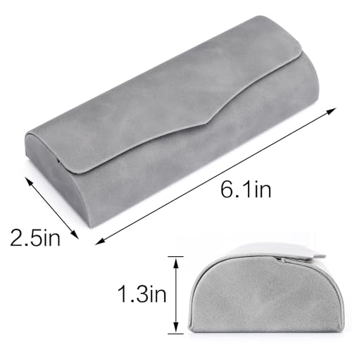 Vemiss Hard Shell Eyeglass Cases, Lightweight Portable Glasses Case for Women Men - color: D2-grey