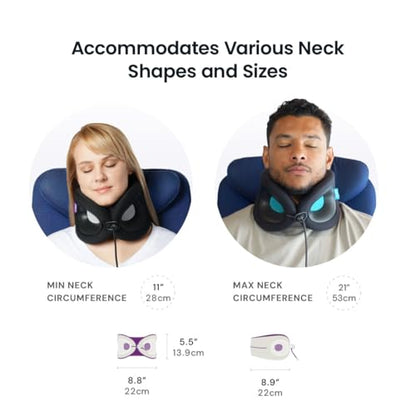 Cabeau Evolution X Deluxe - Best Travel Neck Pillow with Travel Bag (Turqoise Charcoal/Teal)