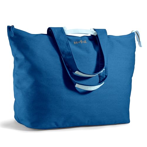 Fit & Fresh All The Things XL Beach Bag for Women, Oversized Travel Tote - color: Cobalt