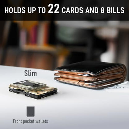 Lenvoten Upgraded Hinged Minimalist Wallet for Men, RFID Blocking Wallet - color: T4-Military Camo
