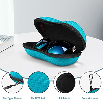 FINTIE Sunglasses Case, Hard EVA Shell Shockproof Sport Glasses Case - color: Legacy Teal