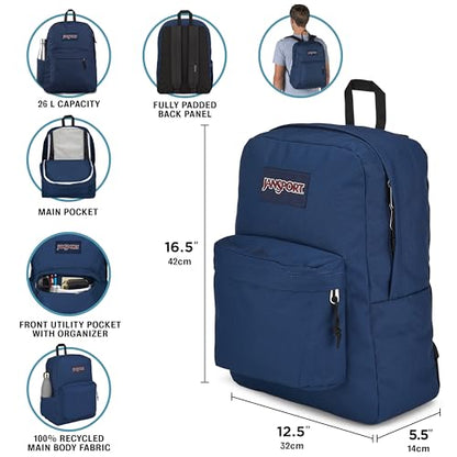 JanSport SuperBreak Plus Backpack - color: Grounded Grey
