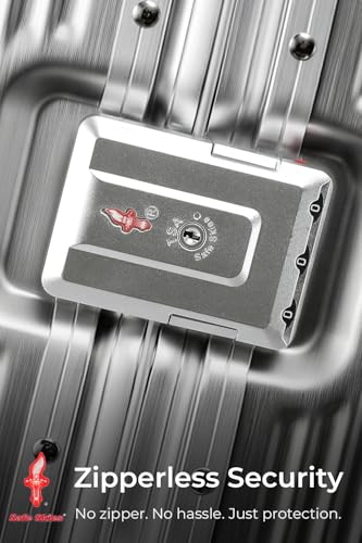 22 Inch Zipperless Checked In Luggage with Aluminum Frame, Grey - color: Grey, size: Checked in 22inch