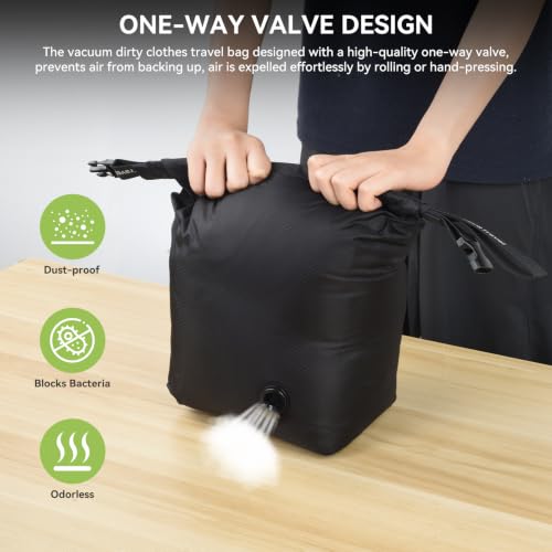 OTraki Vacuum Travel Laundry Bag Pump-Free for Travel Clothing Organizer - size: M