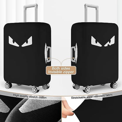 30 Inch Fabric Suitcase Cover (White Eye) - color: Black Fabric, size: 30" Suitcase Cover.