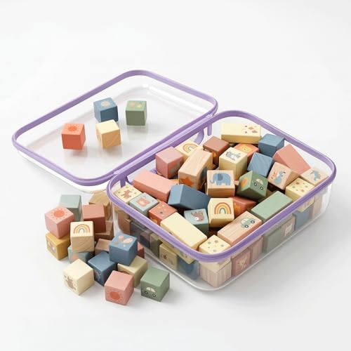 Clear Hard Shell Zipper Organizer Cases, 3 Pack with Handles - color: Purple1