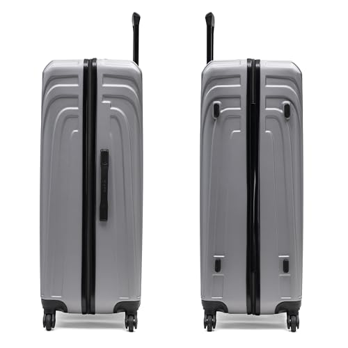 InUSA VASTY Luggage with Spinner Wheels | Durable Lightweight Hardside Suitcase, Travel Bag with Handle and Trolley, 32-Inch Extra-Large Checked Luggage | Grey - color: Grey, size: 32 Inch