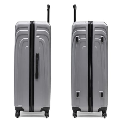 InUSA VASTY Luggage with Spinner Wheels | Durable Lightweight Hardside Suitcase, Travel Bag with Handle and Trolley, 32-Inch Extra-Large Checked Luggage | Grey - color: Grey, size: 32 Inch