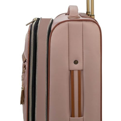 Belle 2-Piece Softside Carry-On and Tote Set - color: Mauve