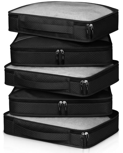 Packing Cubes for Suitcase Large Organizer Bags,L,Black - color: Black, size: Large