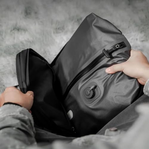 Vacuum Bag for Travel Organiser Packing Bag for Carry-On Luggage Backpack Suitcase Reusable Vacuum Seal Save Space Compression Bag with Built-in Pump & USB-C Charging (Yellow) - color: Yellow