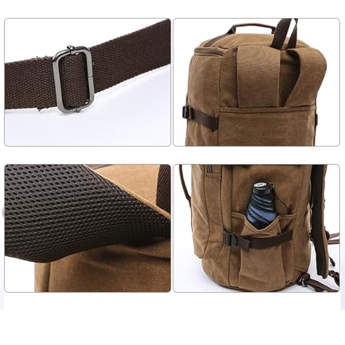 IT'SCARL Large backpack for men,Travel backpack,Carry on, Canvas big bag,Work back pack(khaki) - color: Khaki