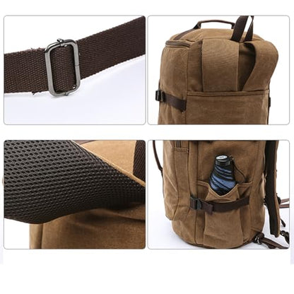 IT'SCARL Large backpack for men,Travel backpack,Carry on, Canvas big bag,Work back pack(khaki) - color: Khaki