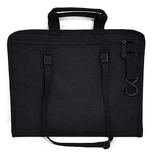 SO~MINE Touch Screen Tablet Case | With Compatible Cover | Organizer Bag | 6 Storage Pockets | Fits Over Airplane and Car Seat Backs | Adjustable Hanging Strap