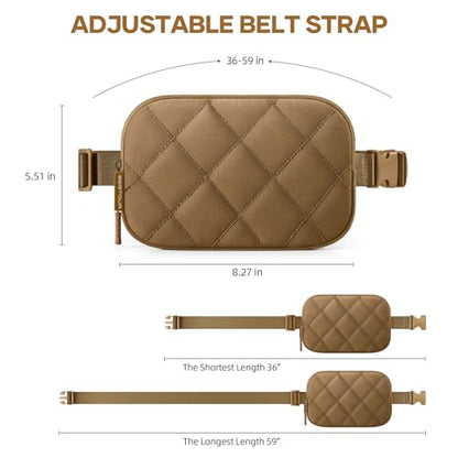 Fanny Pack for Women Men, Waterproof Lightweight Crossbody Bag - color: 7.Brown upgrade